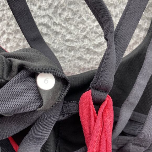 Lululemon Tank Top Nouvean Limits Women 6 Blue Built In Sport Bra 4 way Stretch - Picture 9 of 10